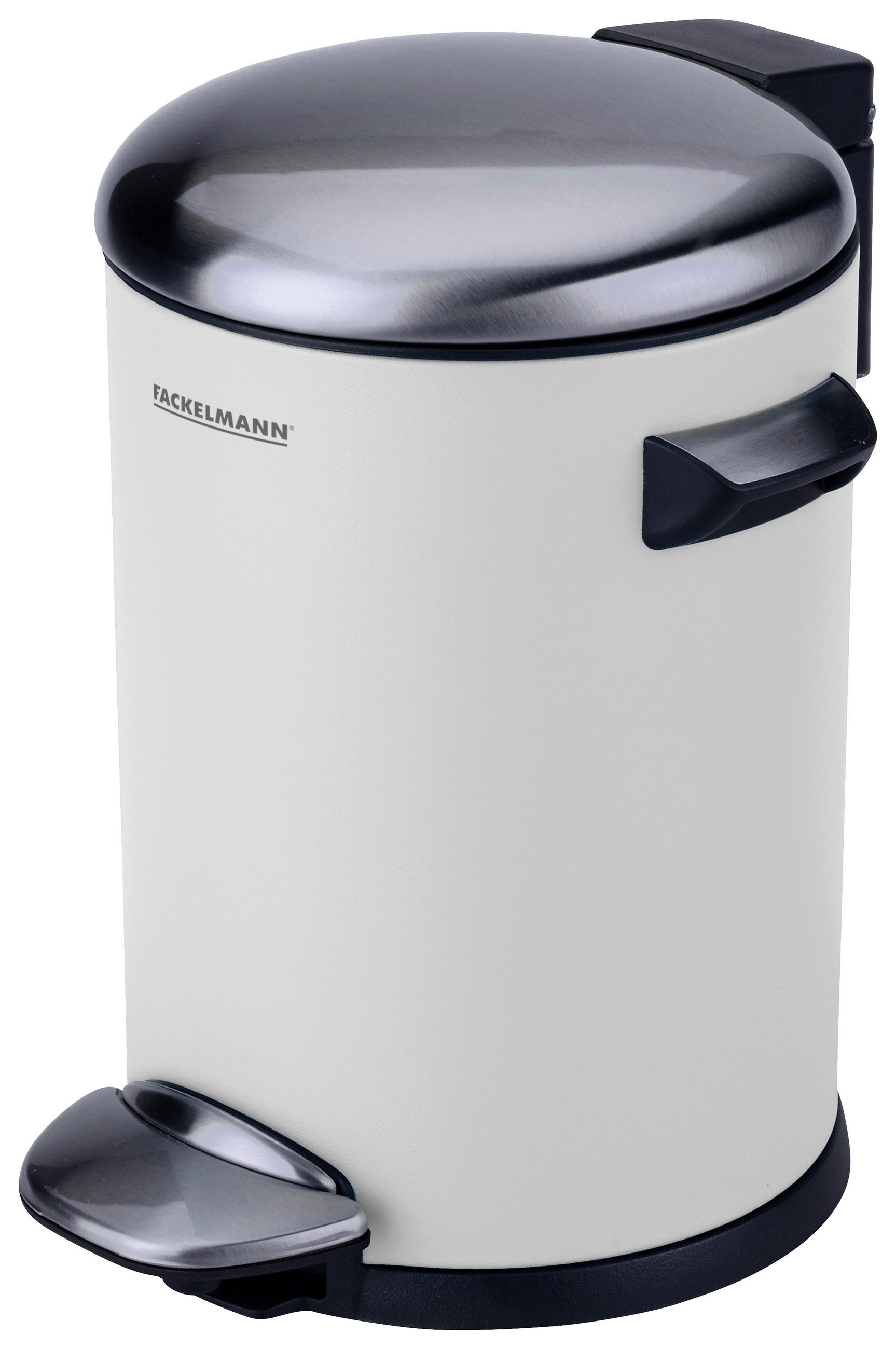 ABFALLSAMMLER Paris 3 L  - Schwarz/Weiß, Basics, Kunststoff/Metall (26cm) - Fackelmann