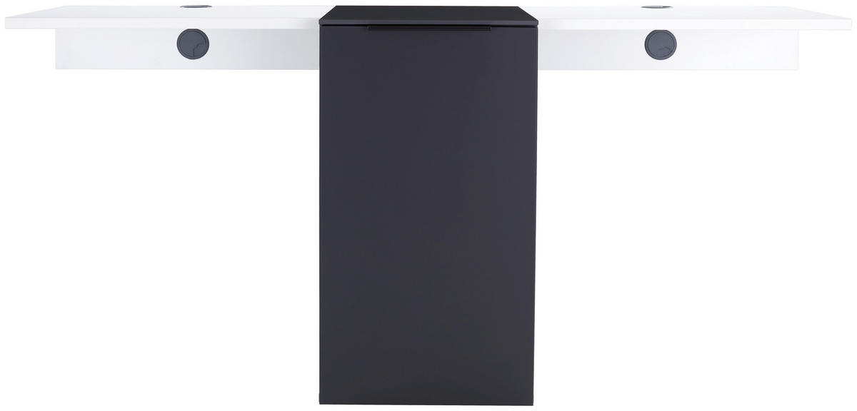 TV-BORD i {item.attr('143-279'), [ ]}{item.attr('B-DIMENSION'),[]} - vit/grafitfärgad, Modern, trämaterial (160/76/51cm)