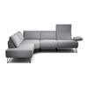 ECKSOFA in Chenille Anthrazit  193/248-263 cm  - Anthrazit/Schwarz, Design, Textil/Metall (193/248-263cm) - SENSOO