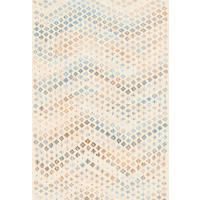 VINTAGE-TEPPICH Ondea Zigira 130/190 cm  in Creme, Pastellblau, Cognac  - Pastellblau/Cognac, Trend, Kunststoff/Textil (130/190cm) - Lindorug