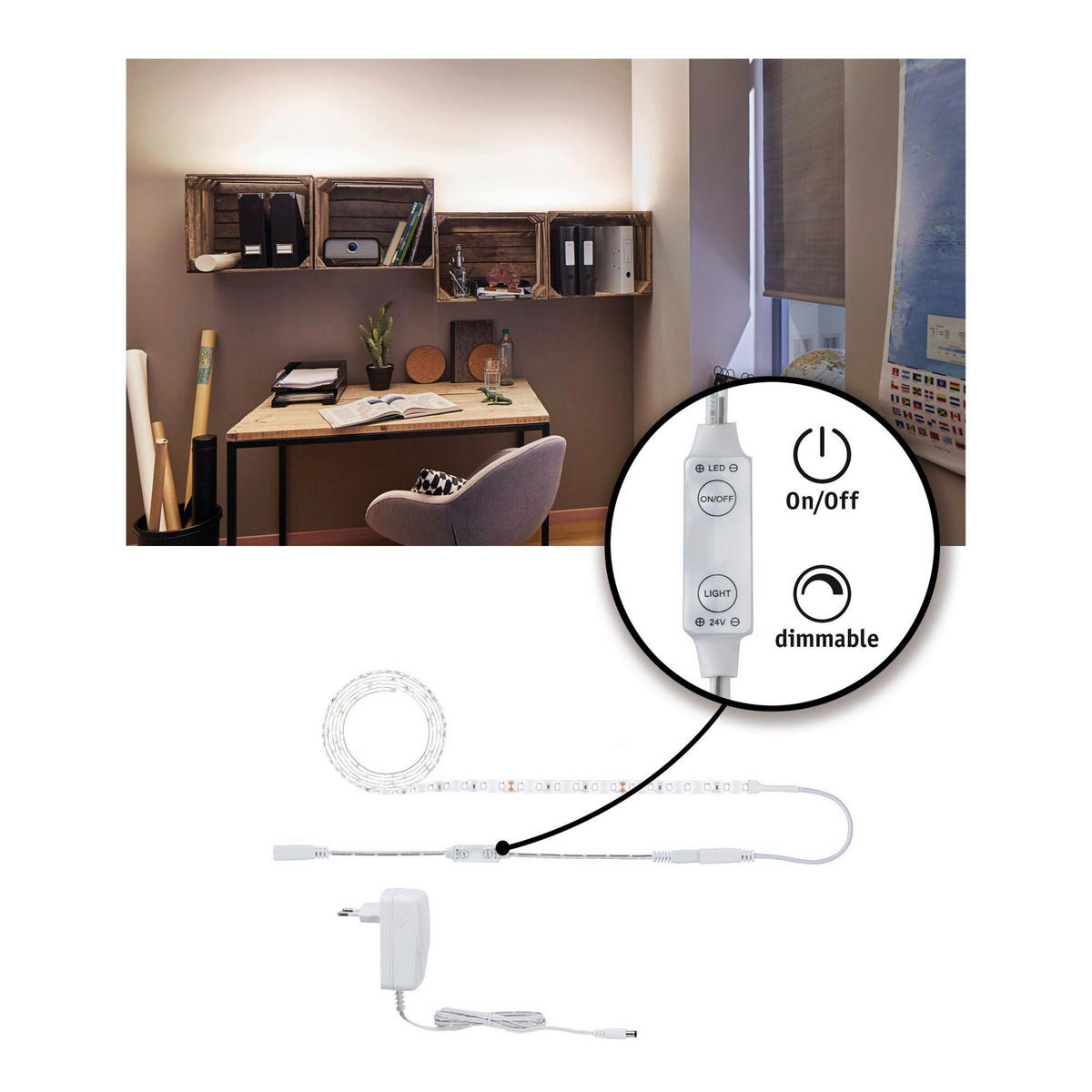 LED-STRIP 150 cm  78958  - Weiß, Basics, Kunststoff (150cm) - Paulmann