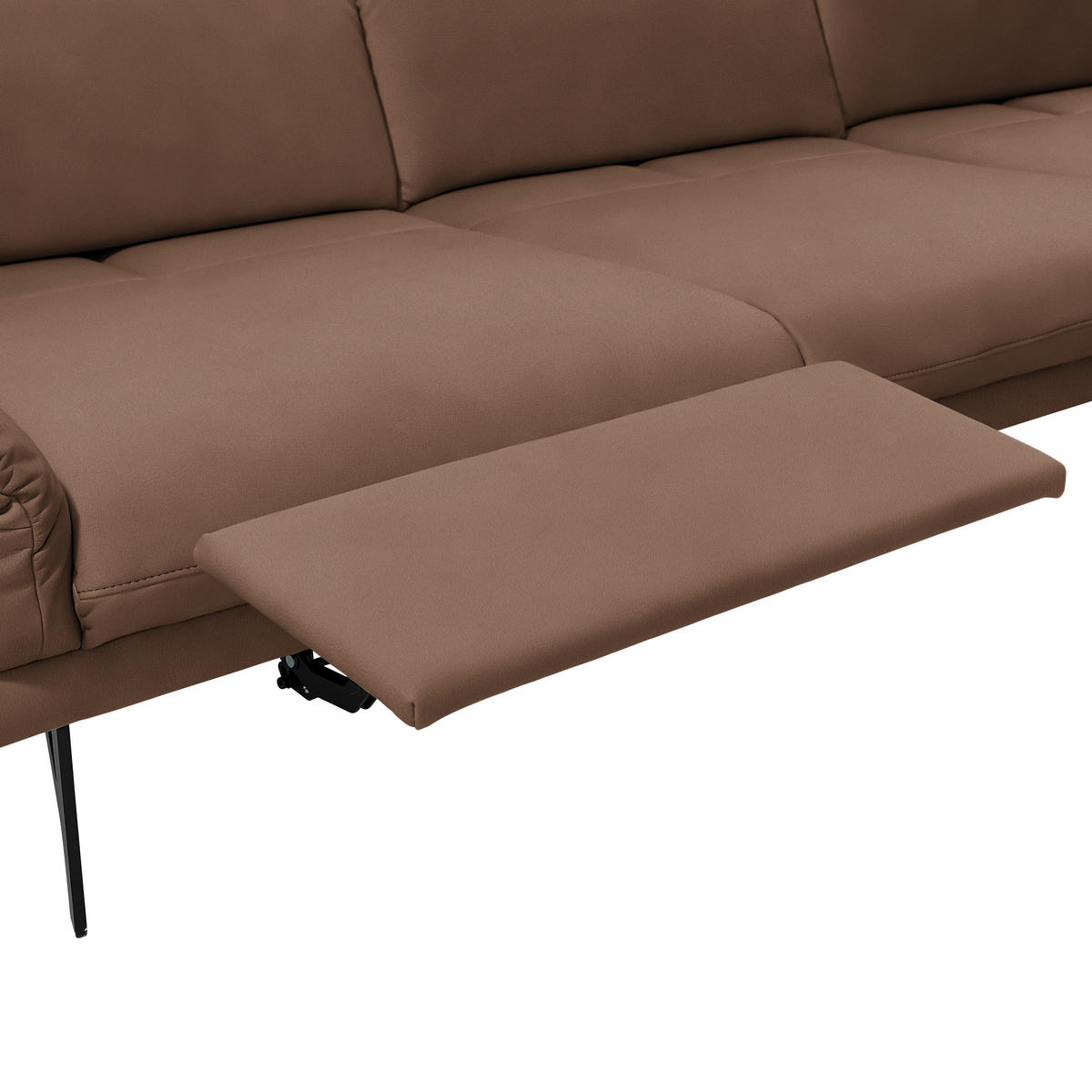 ECKSOFA in Echtleder Braun  - Anthrazit/Braun, Design, Leder/Metall (308/173cm) - Joop!