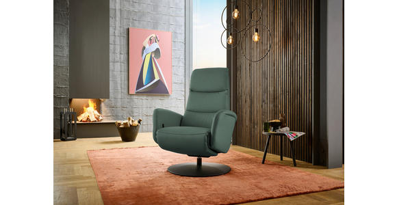 RELAXSESSEL in Leder Opal  - Opal/Schwarz, Design, Leder/Metall (76/108/86cm) - Dieter Knoll