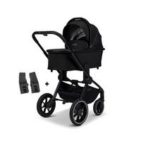 KOMBIKINDERWAGEN  Resea+  Onyx  - Schwarz, Basics, Textil (98.5/58/122cm) - Moon