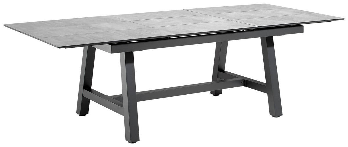 LOUNGETISCH 150-210/89/72 cm Metall, Kunststoff Anthrazit, Grau rechteckig  - Anthrazit/Grau, Design, Kunststoff/Metall (150-210/89/72cm) - Amatio