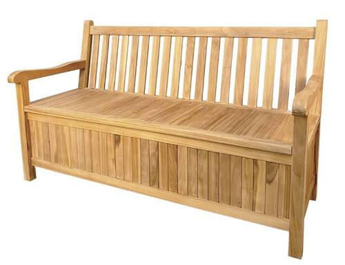 BANCĂ DE GRĂDINĂ in culoare lemn tec - culoare lemn tec, Natur, lemn (155/70/91cm) - Ambia Garden