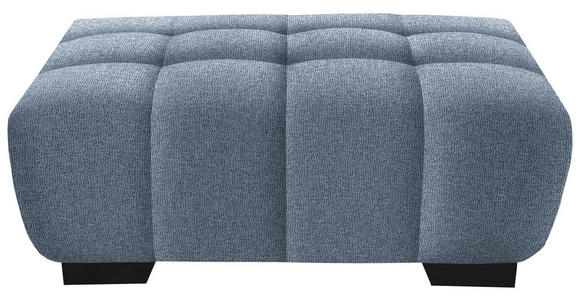 HOCKER in Textil Blau  - Blau/Schwarz, KONVENTIONELL, Textil/Metall (106/40/72cm) - Hom`in