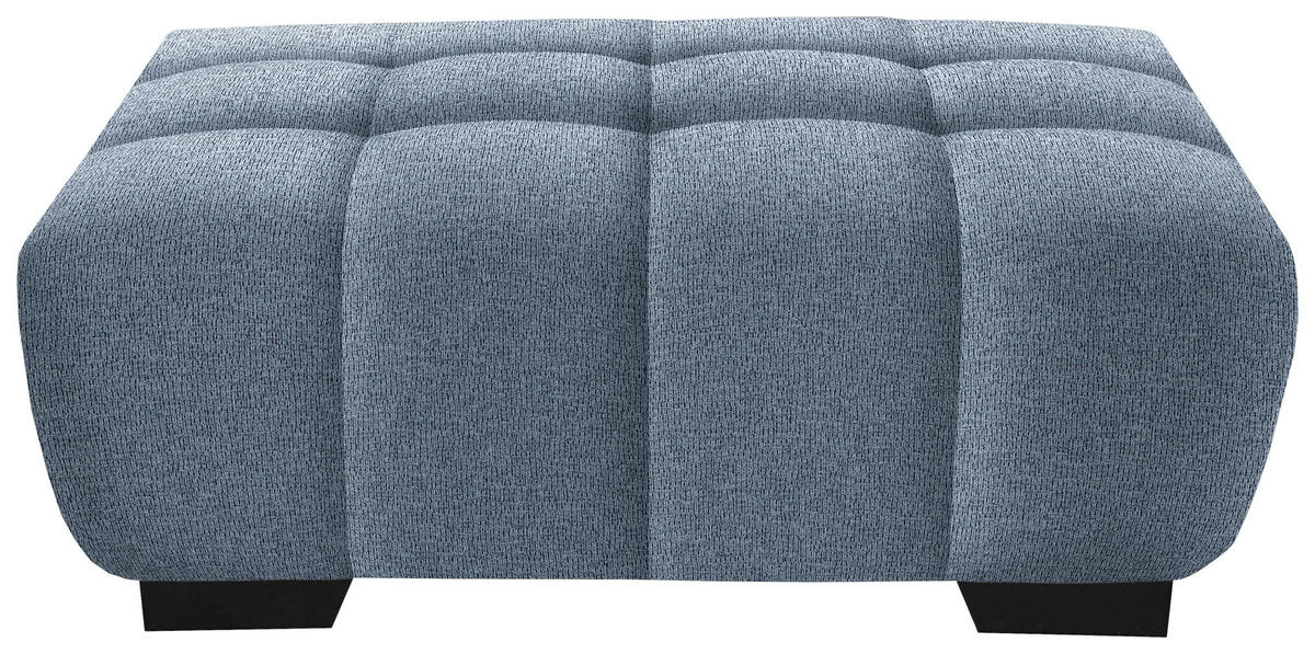 HOCKER in Textil Blau  - Blau/Schwarz, Konventionell, Textil/Metall (106/40/72cm) - Hom`in