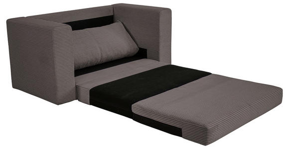 JUGEND- UND KINDERSOFA Cord Graubraun  - Graubraun/Schwarz, KONVENTIONELL, Textil (136/78/72cm) - Xora