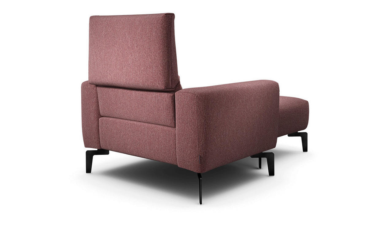 SESSELSET in Chenille Rot  - Rot/Schwarz, Design, Textil/Metall (110/85/86-94cm) - SENSOO