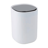 SCHWINGDECKELEIMER 1,5 L  - Schwarz/Weiß, Basics, Kunststoff/Metall (11,5/16/11,5cm) - Wenko