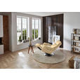 RELAXSESSEL in Leder Beige  - Edelstahlfarben/Beige, Design, Leder/Metall (78/112/85cm) - Cantus