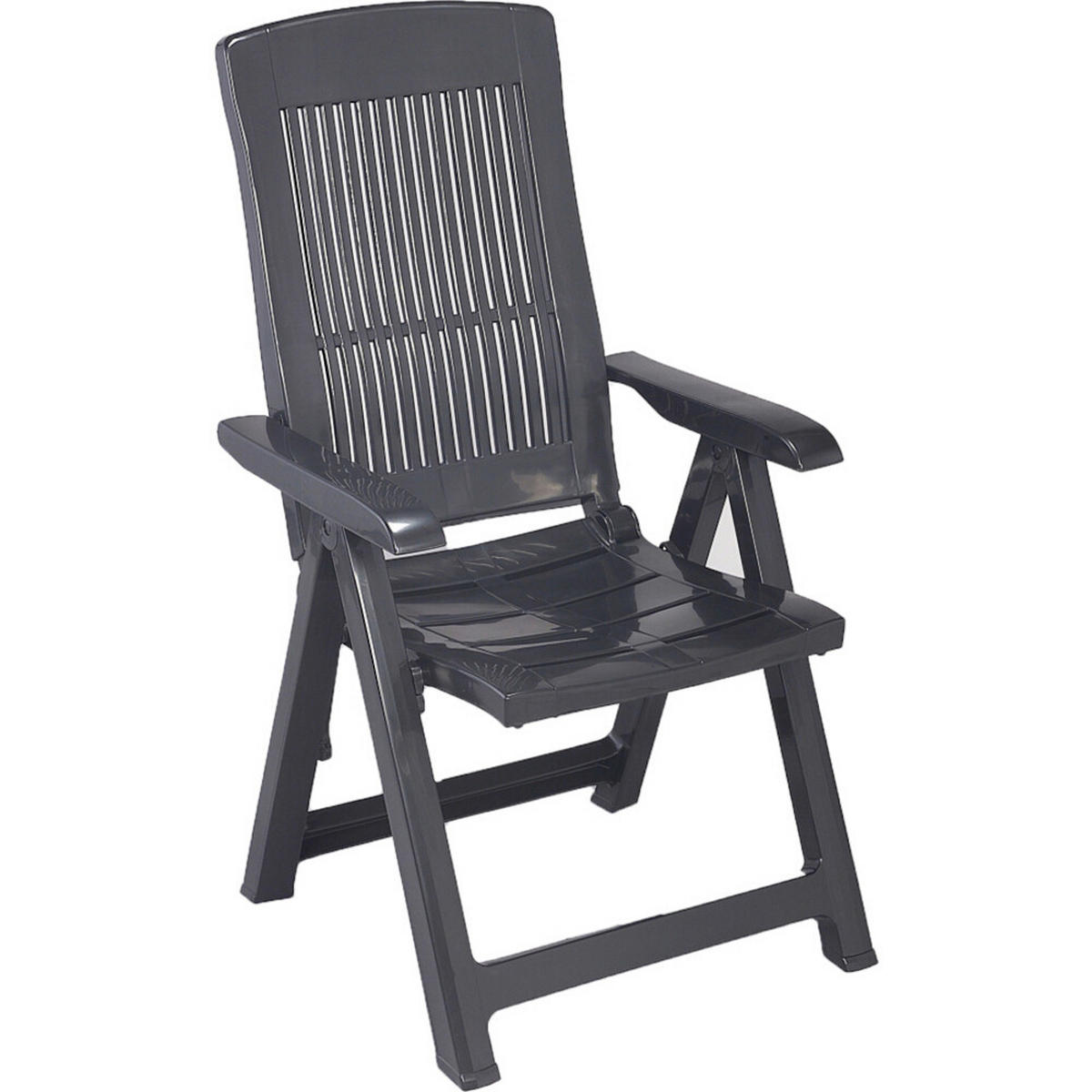 GARTENSTUHL-SET Kunststoff, Textil Anthrazit, Grün  - Anthrazit/Grün, MODERN, Kunststoff/Textil (44/111/50cm) - Gardenson