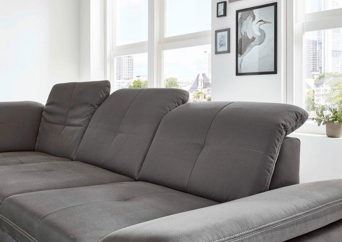 ECKSOFA in Mikrofaser Terracotta  - Terracotta, Design, Textil/Metall (260/318cm) - Beldomo Speed