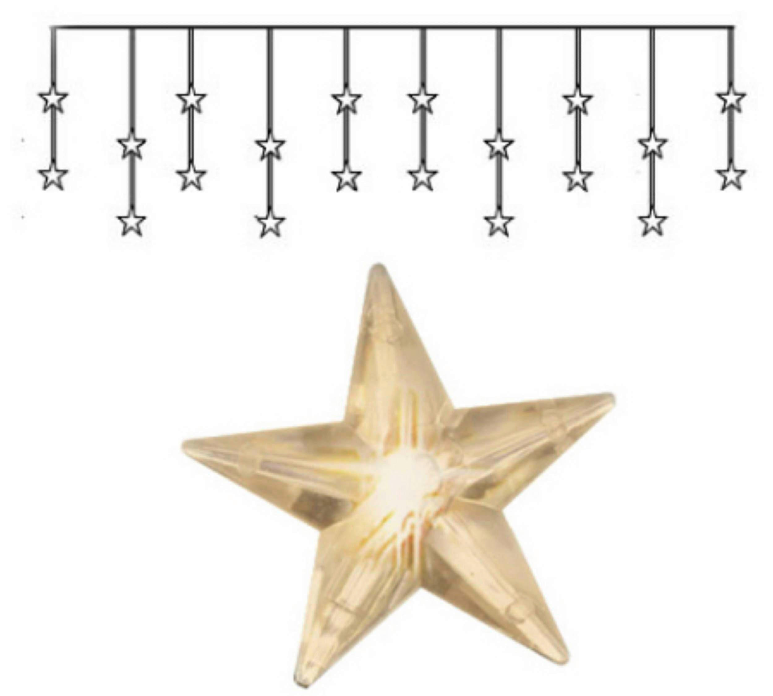 LICHTERVORHANG 180/1,5/40 cm   - Transparent/Weiß, Basics, Kunststoff (180/1,5/40cm) - Eglo