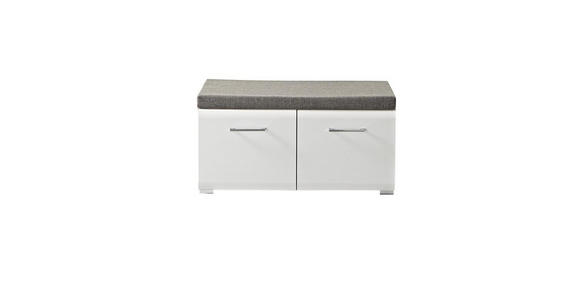 GARDEROBENBANK Weiß, Eichefarben - Chromfarben/Eichefarben, Basics, Metall (84/37/40cm) - Carryhome