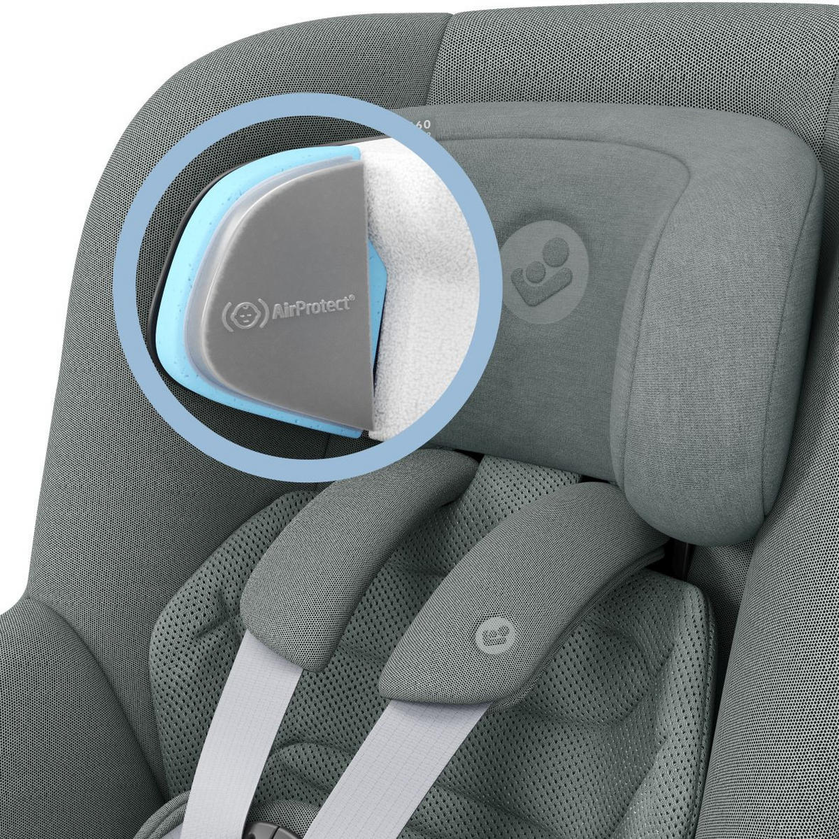 BAKÅTVÄND BILBARNSTOL Mica 360 Pro  - grå, Basics, metall/textil (44,2/67/74,5cm) - Maxi Cosi Pro