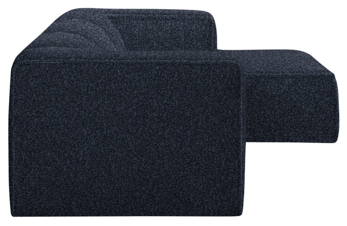 ECKSOFA in Webstoff Blau  - Blau/Schwarz, Design, Kunststoff/Textil (332/163cm) - Stylife
