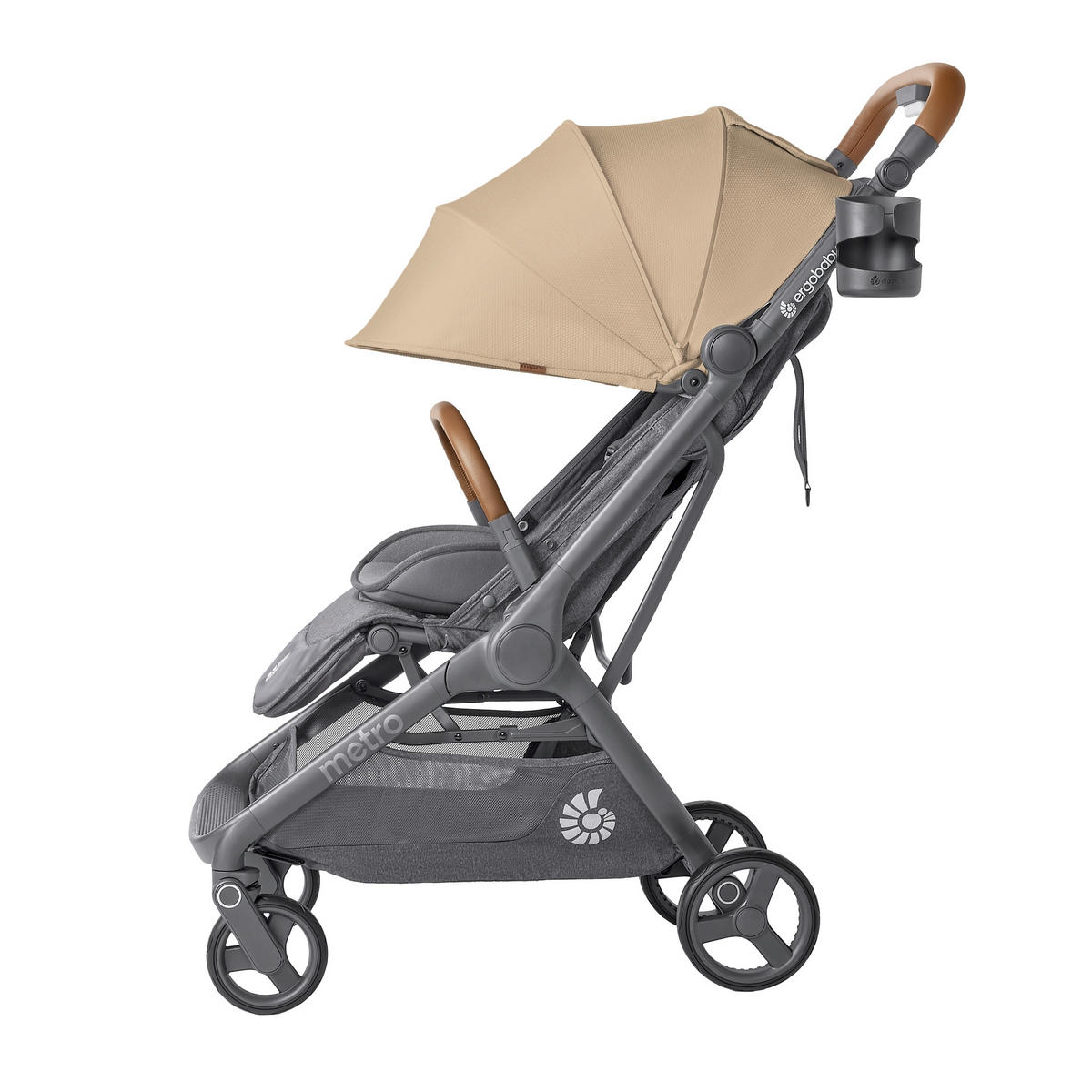 KIŠOBRAN KOLICA  METRO 3 DELUXE  - zlatno-braon, Osnovno, metal/tekstil (23/44cm) - Ergo Baby