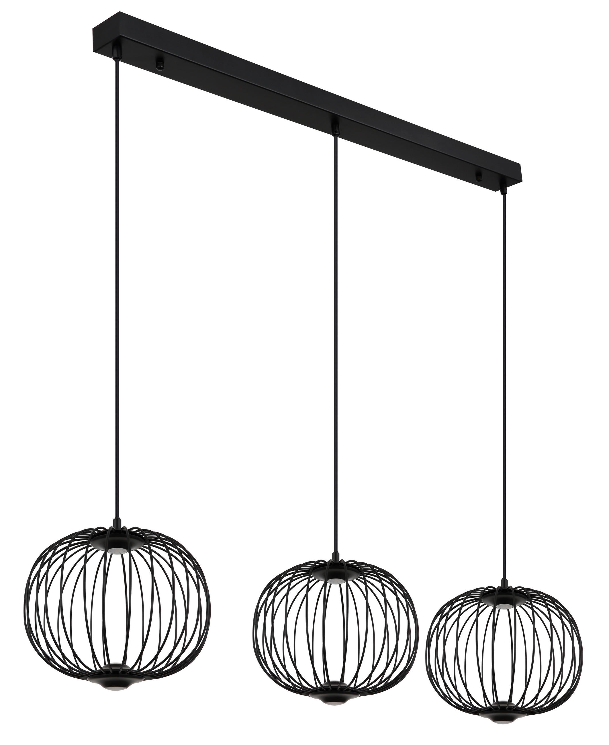 LED-HÄNGELEUCHTE 126/30/150 cm    - Schwarz, Basics, Kunststoff/Metall (126/30/150cm) - Globo