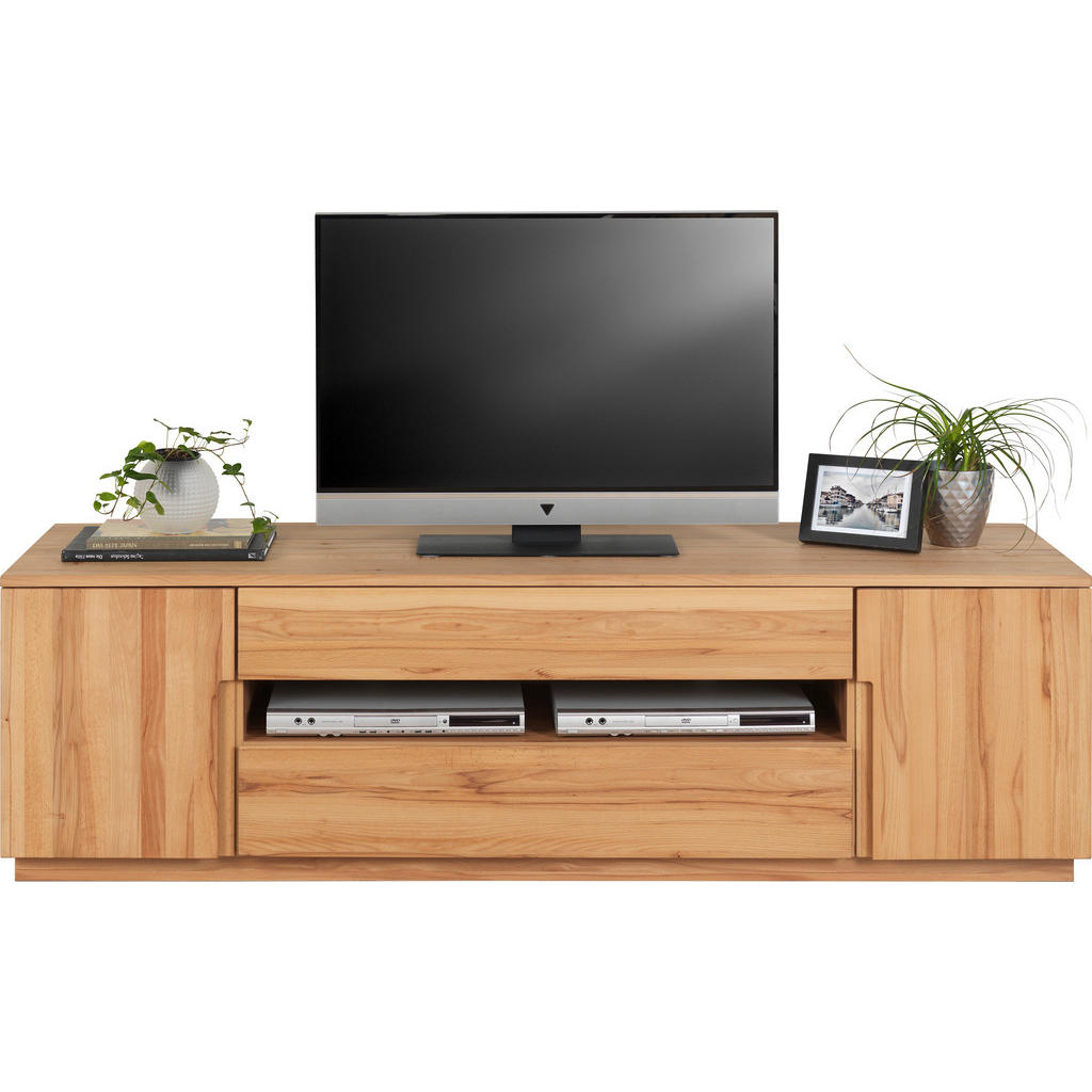 Thumbnail - Linea Natura Lowboard, Buche, Holz, Kernbuche, teilmassiv, 2 Fächer, 2 Schublade(n) Schubladen, 180x53.3x49.5 cm, Beimöb...