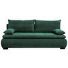 SCHLAFSOFA in Webstoff, Plüsch Dunkelgrün  - Dunkelgrün/Schwarz, Konventionell, Textil (203/72-96/98cm) - Novel