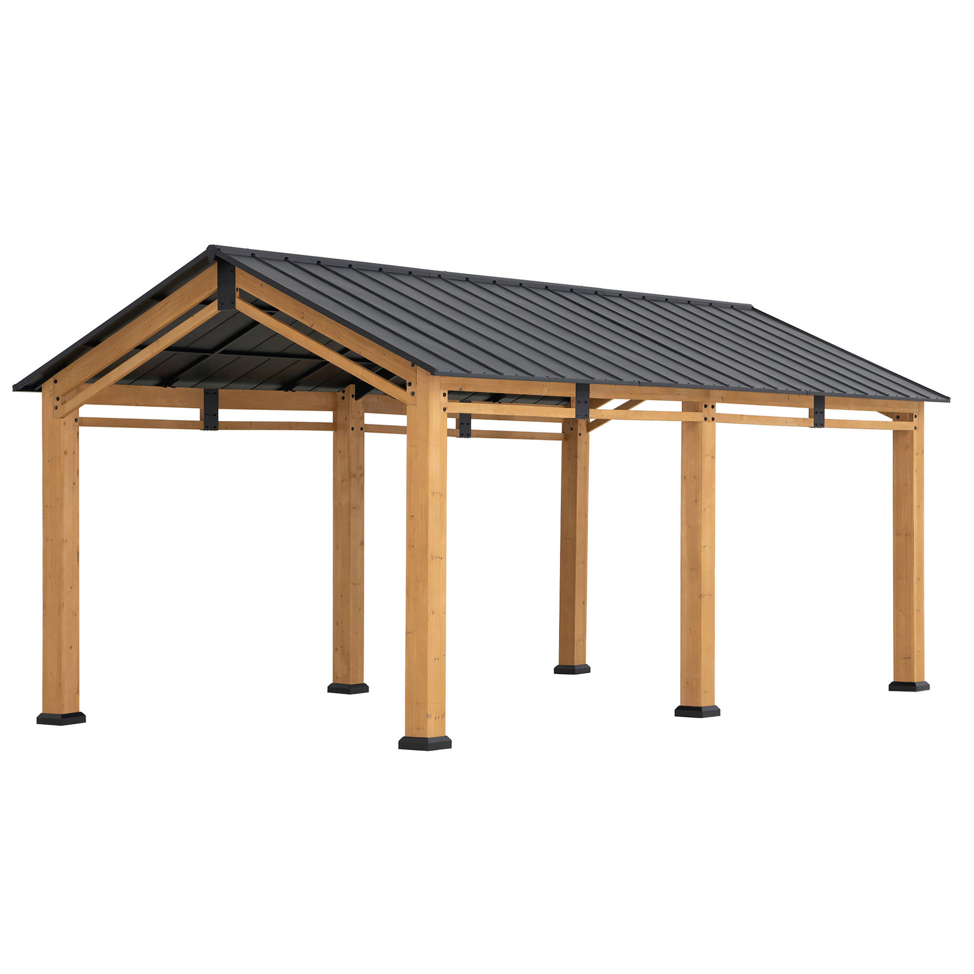 CARPORT 336/290/603 cm  - Anthrazit, Basics, Holz/Metall (336/290/603cm) - Modante