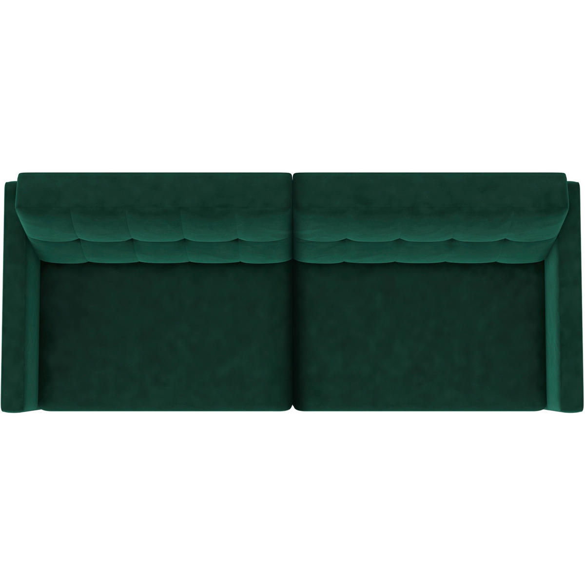 SCHLAFSOFA HANNOVER in Samt Dunkelgrün Vintage, Skandinavisch, Modern  - Dunkelgrün/Schwarz, Basics, Kunststoff/Textil (203/82/83cm) - Livetastic