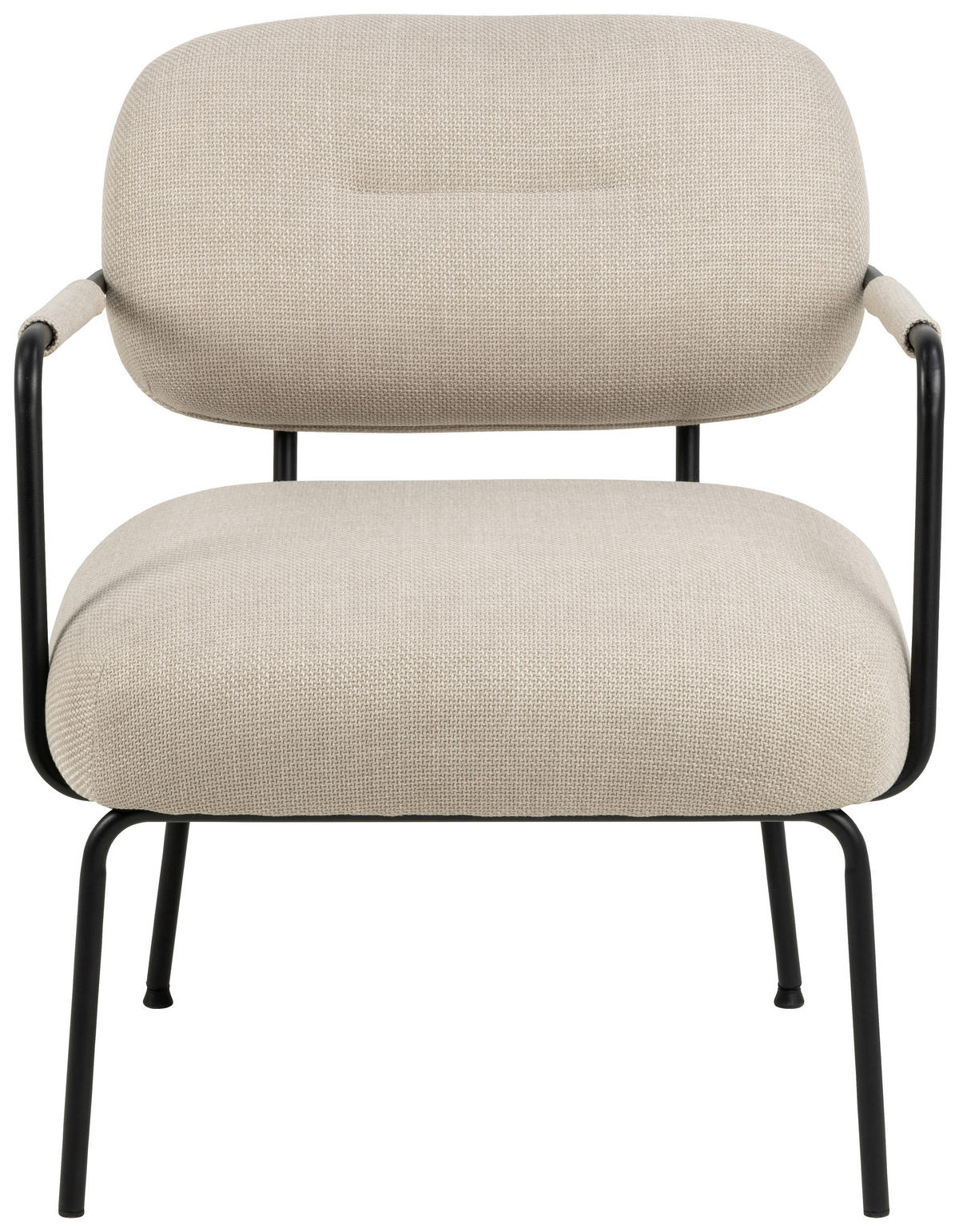 NASLANJAČ, tekstil bež  - črna/bež, Trend, kovina/tekstil (66/79,5/72cm) - MID.YOU