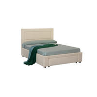 PAT TAPIțAT  in crem  - crem/culoare crom, Design, plastic/lemn (180/200cm) - Carryhome