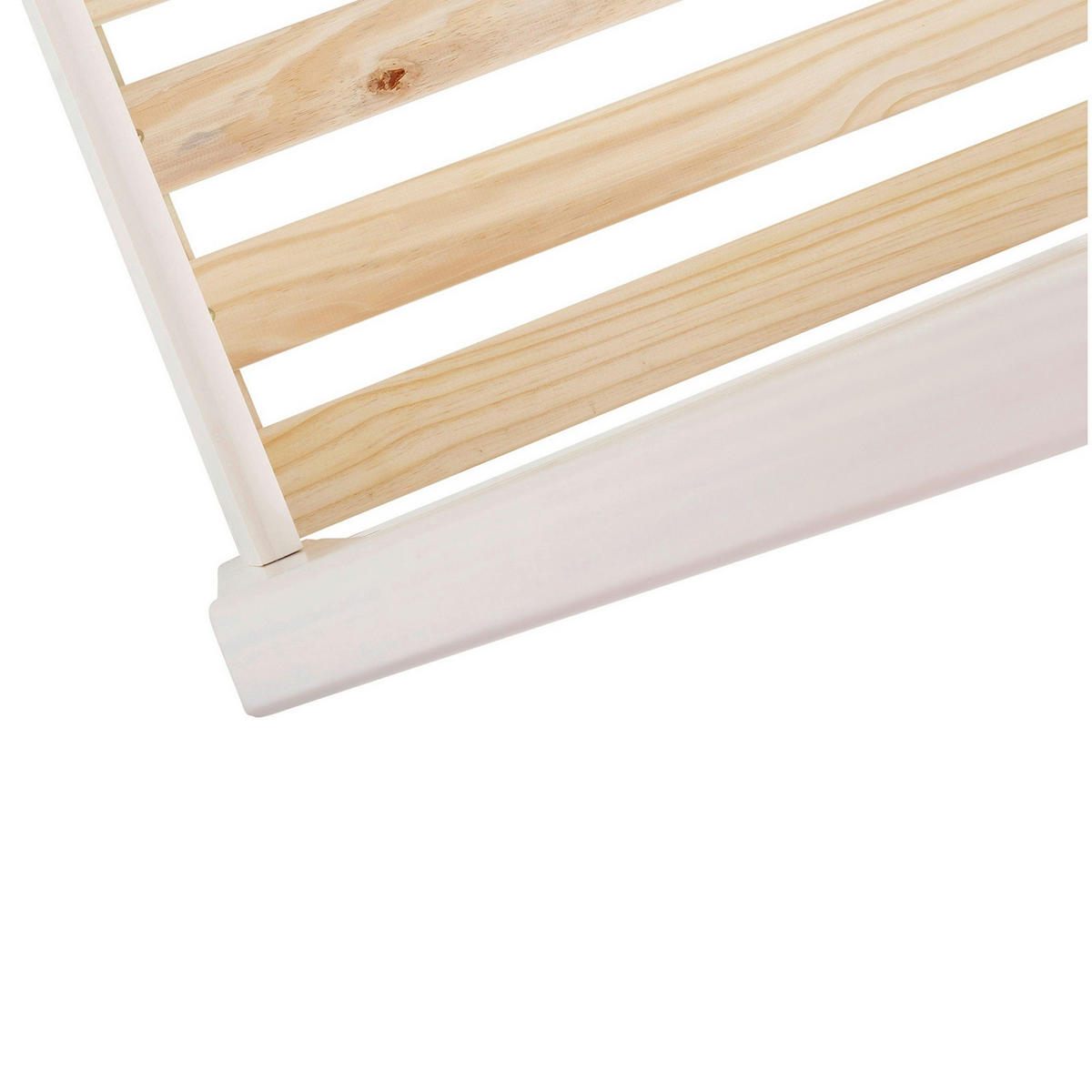HAUSBETT Leiter, Lattenrost 90/200 cm  in Weiß  - Naturfarben/Weiß, MODERN, Holz (90/200cm) - MID.YOU