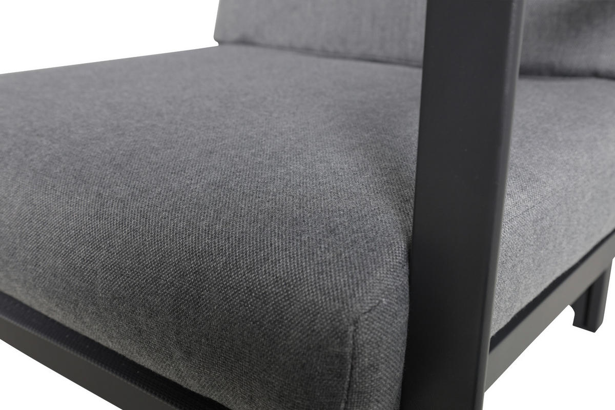 GARTENSESSEL Aluminium Grau  - Grau, Design, Textil/Metall (56,5/105/69,5cm) - Ambia Garden