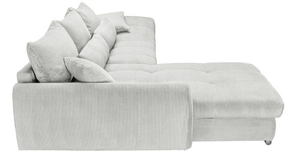 ECKSOFA Naturfarben Cord Zierkissen, Rückenkissen, Rücken echt  - Chromfarben/Naturfarben, KONVENTIONELL, Textil/Metall (225/335cm) - Carryhome
