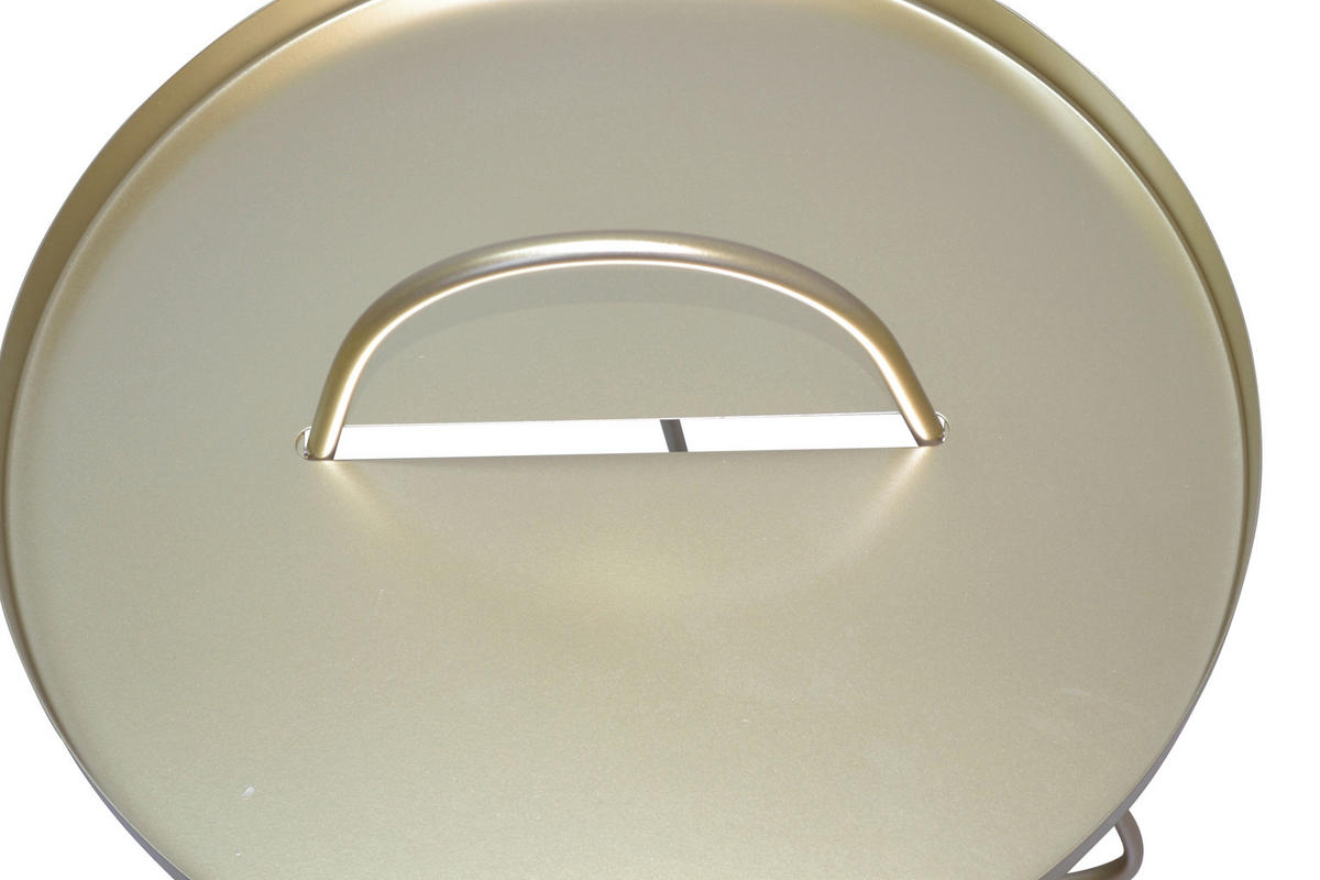 BEISTELLTISCH 40/40/57 cm Goldfarben rund  - Goldfarben, Design, Metall (40/40/57cm) - MID.YOU