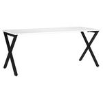 SCHREIBTISCH 180/80/75 cm  in Schwarz, Weiß  - Schwarz/Weiß, MODERN, Holzwerkstoff/Metall (180/80/75cm) - Novel