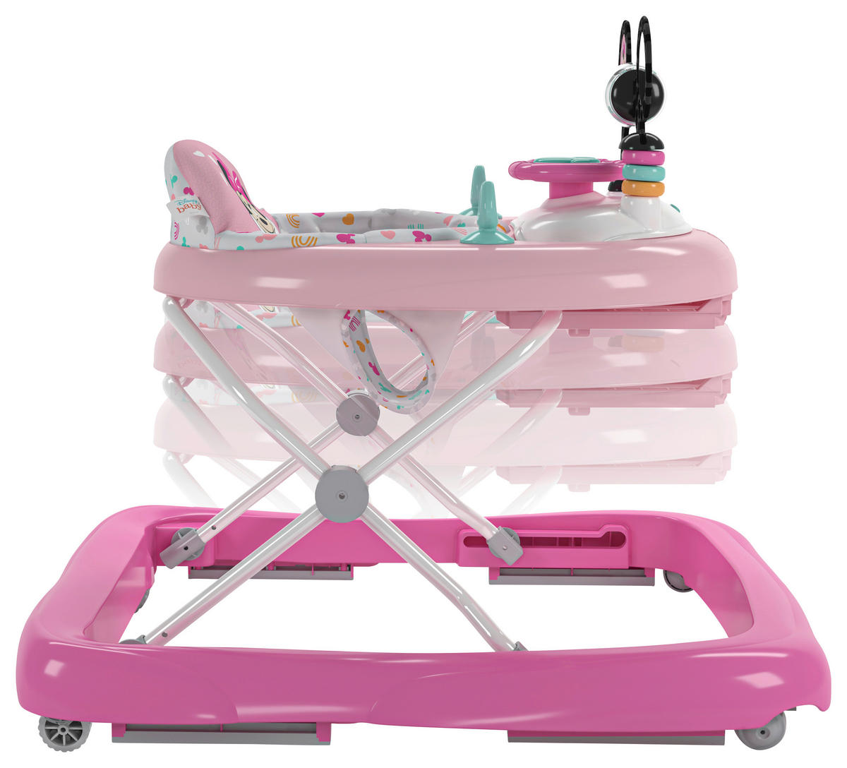 LAUFLERNWAGEN  - Multicolor/Rosa, Basics, Kunststoff/Textil (68.6/63.5/61cm)