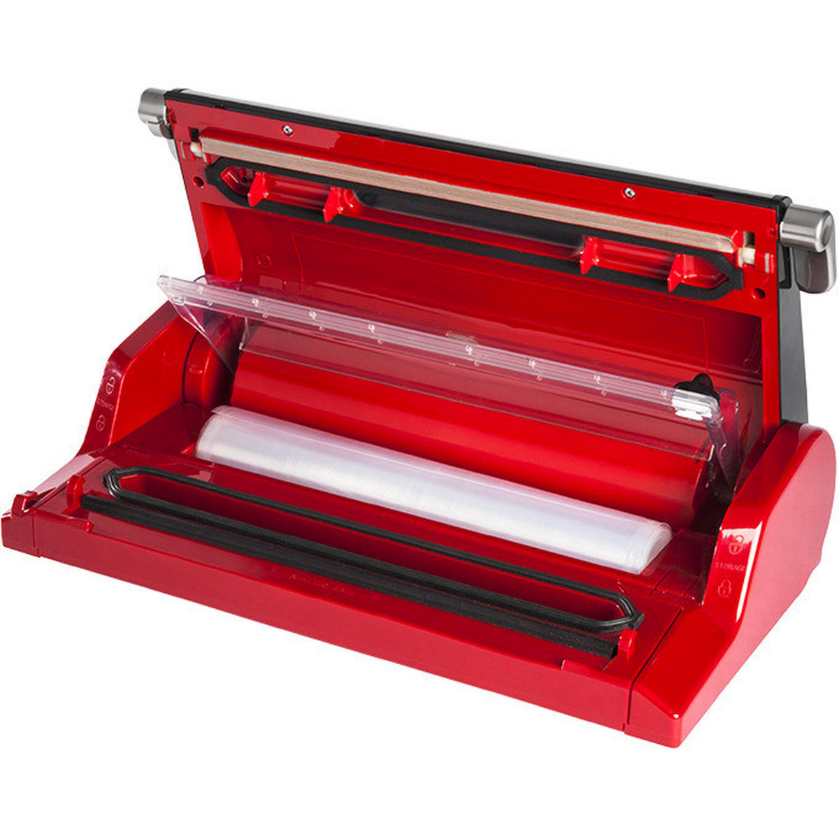 ROČNI APARAT ZA VAKUUMIRANJE - rdeča, Basics, kovina/umetna masa (24,5/44/11,3cm) - BERKEL