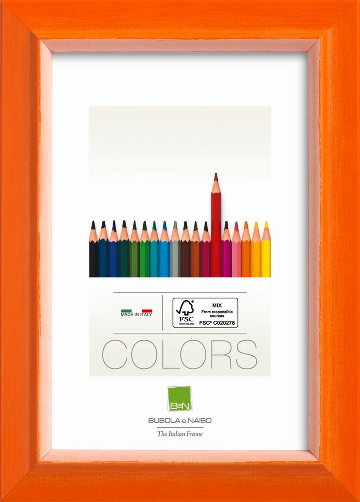 RAHMEN 17,6/12,6 cm  - Orange, KONVENTIONELL, Glas/Holz (17,6/12,6cm)