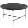 COUCHTISCH JUSTB! Eiche furniert 83/83/43 cm rund Anthrazit, Schwarz  - Anthrazit/Schwarz, Design, Holz/Metall (83/83/43cm) - Musterring