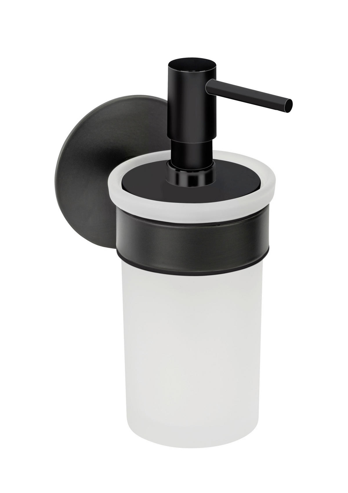 SEIFENSPENDER MELETO  - Schwarz/Weiß, Basics, Glas/Metall (8,5/16/10cm) - Schöner Wohnen