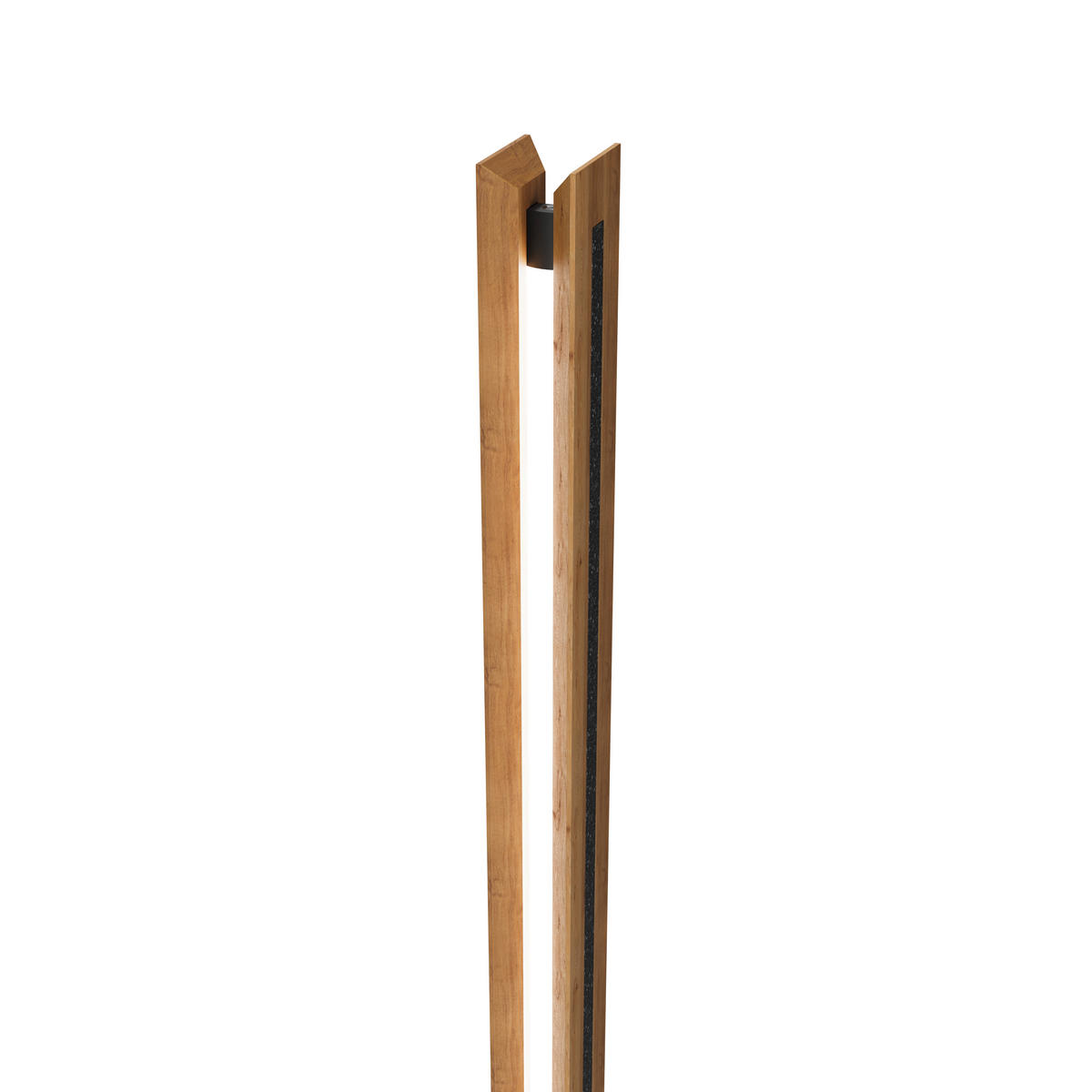 LED-STEHLEUCHTE 21/150 cm    - Schwarz, Natur, Holz/Metall (21/150cm)