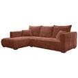 ECKSOFA Bronzefarben Cord  - Schwarz/Bronzefarben, MODERN, Holz/Textil (208/322cm) - Carryhome