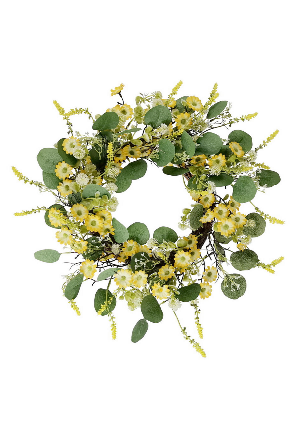 FRÜHLINGSKRANZ  - Gelb, Basics, Holz/Kunststoff (55cm)