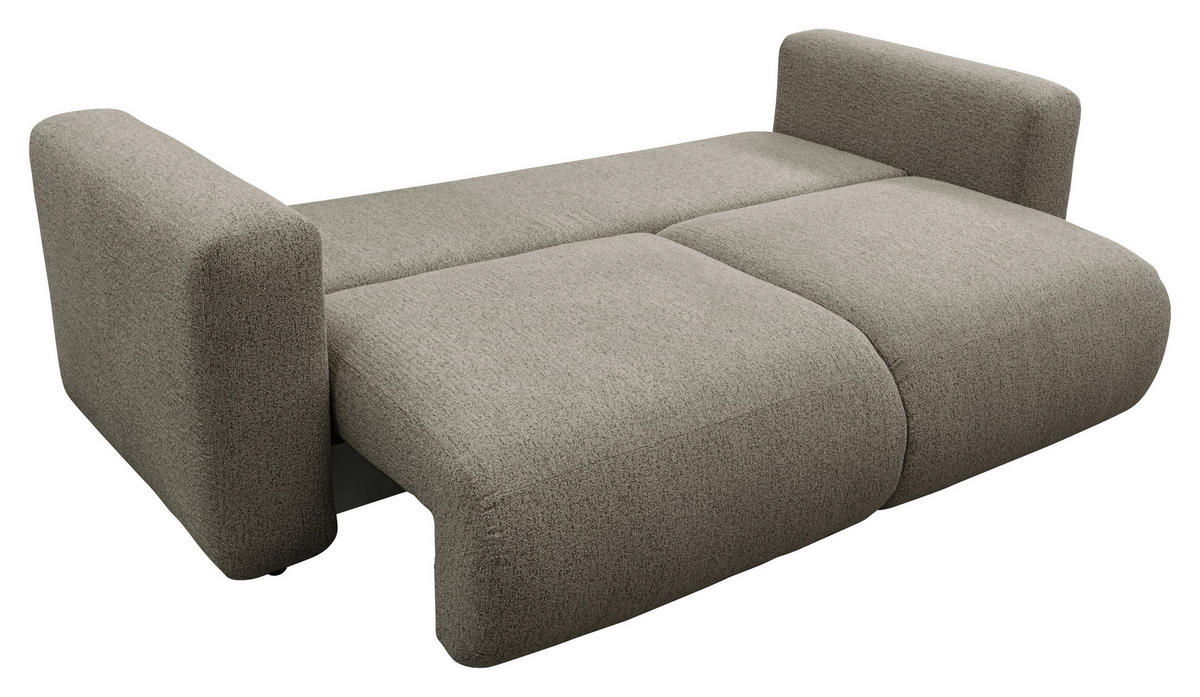 SCHLAFSOFA Flachgewebe Braun  inkl.  - Schwarz/Braun, MODERN, Kunststoff/Textil (248/94/109cm) - Carryhome
