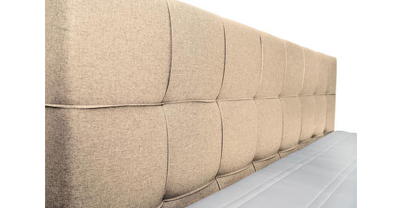 BOXSPRINGBETT 180/200 cm in Beige - Beige/Alufarben, KONVENTIONELL, Kunststoff/Textil (180/200cm) - Carryhome