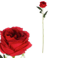 RUŽA 70 cm - oranžová/červená, Basics, textil (70cm)