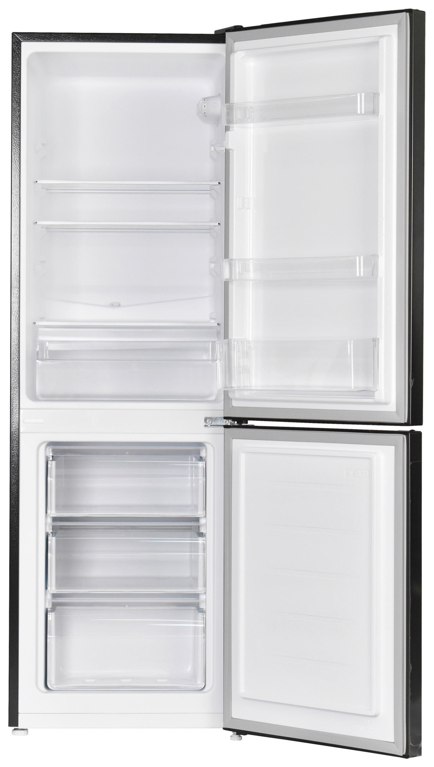 KÜHL-GEFRIER-KOMBINATION KG144S-37  - Schwarz, Trend, Glas/Kunststoff (47,4/144/49,5cm) - Respekta