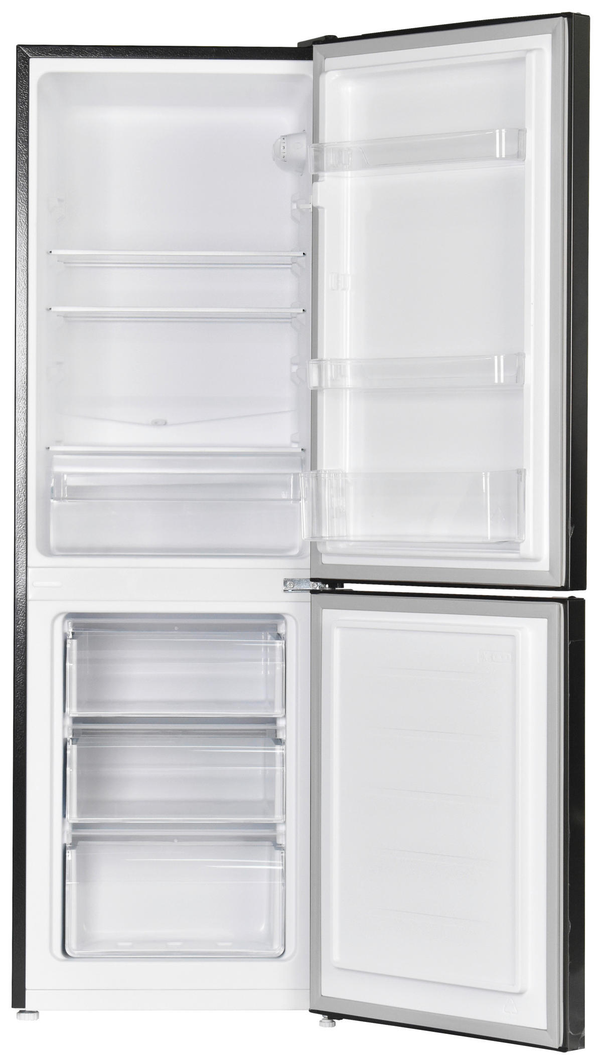 KÜHL-GEFRIER-KOMBINATION KG144S-37  - Schwarz, Trend, Glas/Kunststoff (47,4/144/49,5cm) - Respekta
