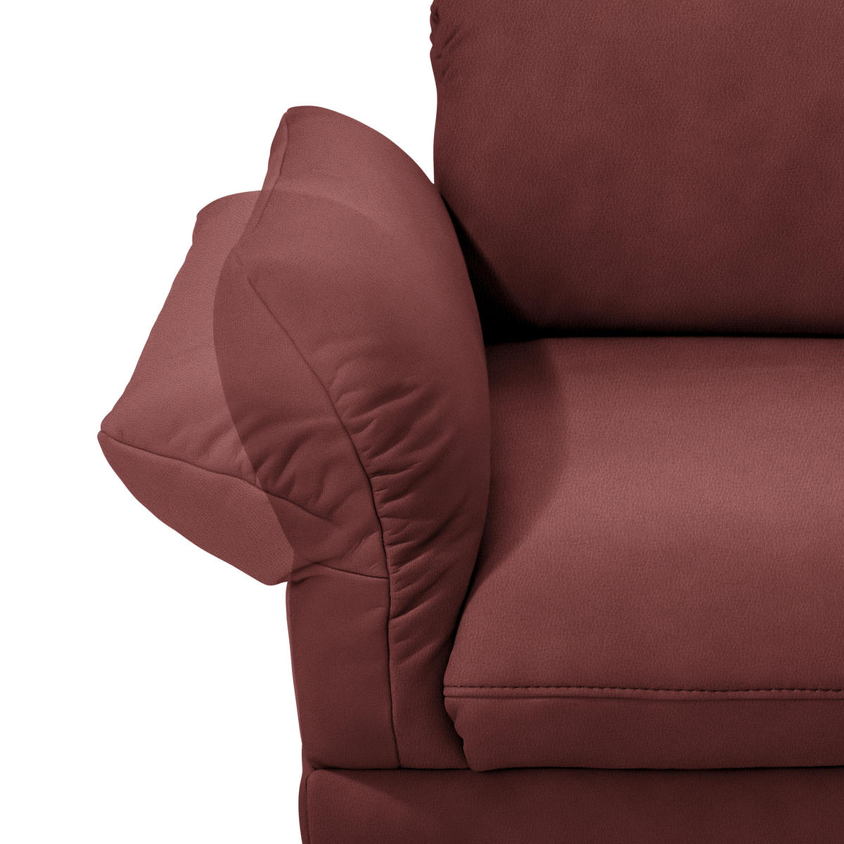 ECKSOFA in Echtleder Rot  - Anthrazit/Rot, Design, Leder/Metall (308/173cm) - Joop!