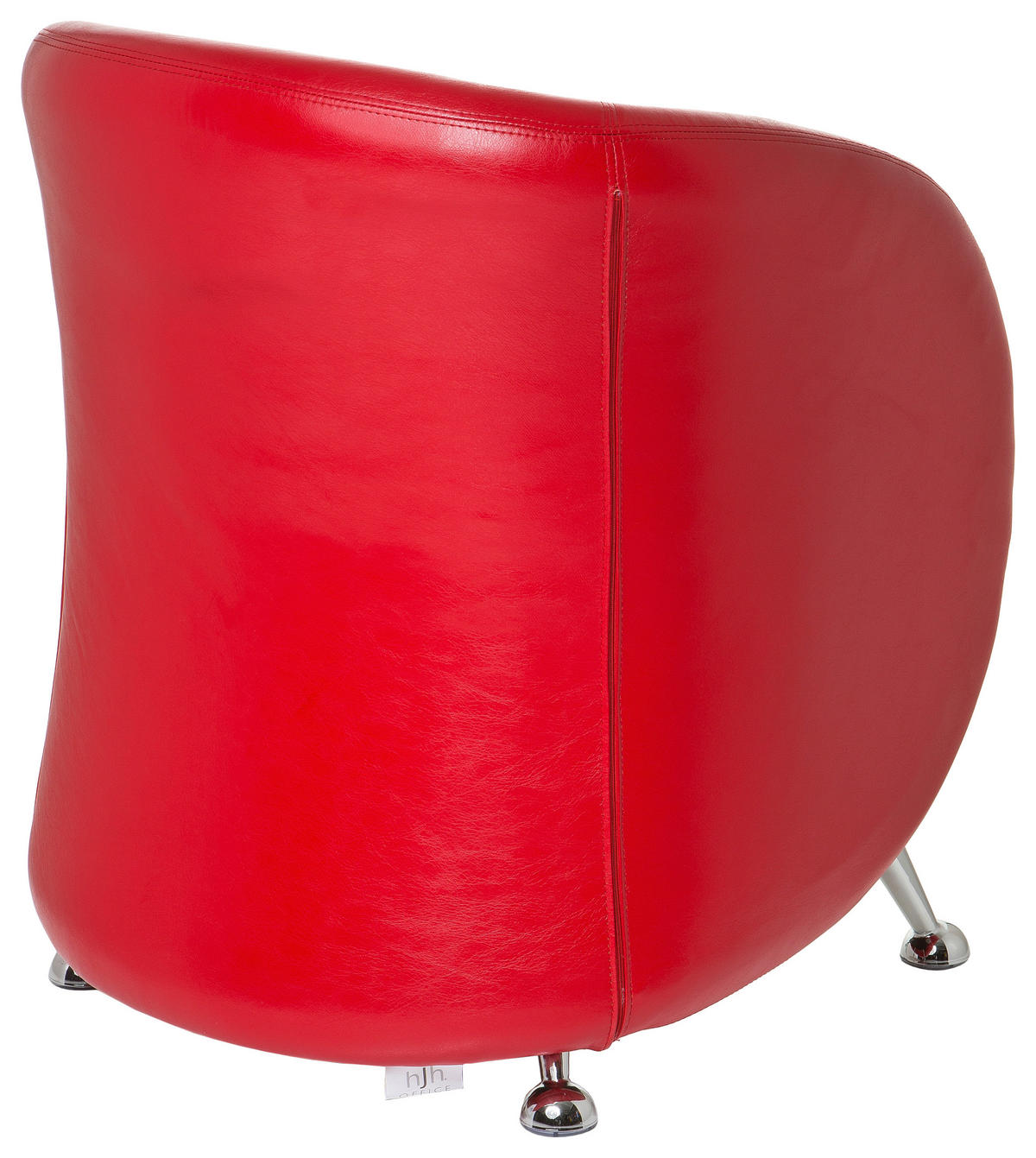 SESSEL Lederlook Rot    - Chromfarben/Rot, MODERN, Textil/Metall (60/85/50cm) - MID.YOU